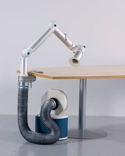 Ventilateur d'extraction DENIOS AV 3000 avec élément filtrant, 1 bras d'extraction, y compris mini hotte, 241-405