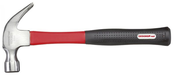Marteau à griffes américain rouge GEDORE 570g en fibre de verre, 3300782