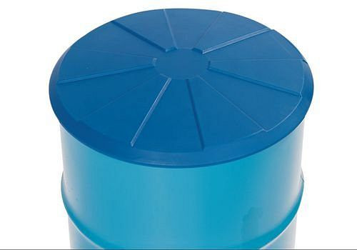 Entonnoir à tambour DENIOS en polyéthylène (PE), rond, volume de 5 litres, avec adaptateur et couvercle, 114-753