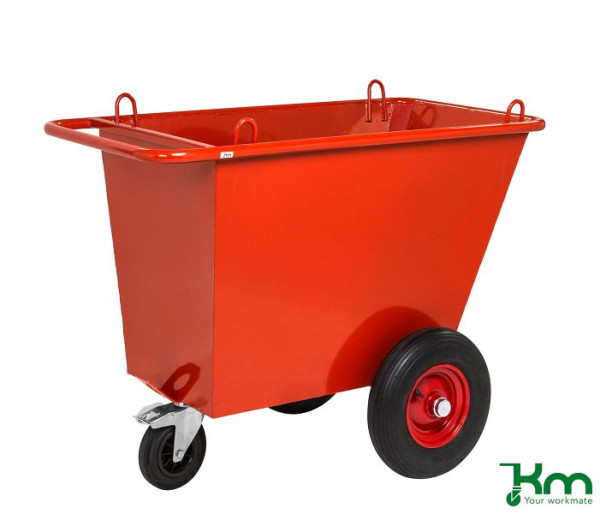 Chariot à déchets Kongamek 400 l, rouge, KM400LG