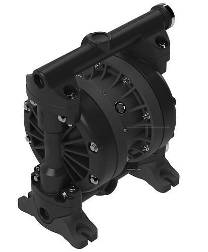 Pompe à air comprimé à double membrane DENIOS, 1'', en PVDF / EPDM-PP / PTFE, 287-089