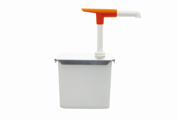 Distributeur doseur à bouton-poussoir Schneider avec couvercle en acier inoxydable, 2L-120x155x155 mm avec pompe, 154720