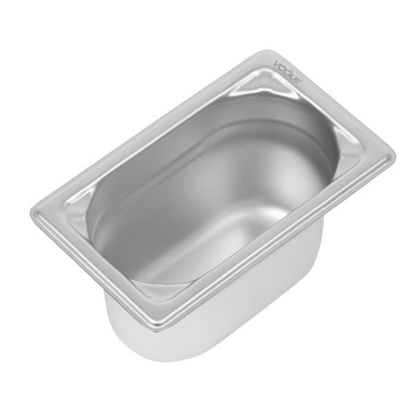 Conteneur GN durable Vogue 1/9 en acier inoxydable 100mm, DW454