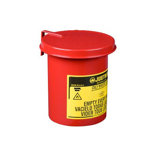 Conteneur d'élimination d'huile Justrite avec SoundGard 908, 11,7 cm x 16,5 cm, rouge, JCN09410RD