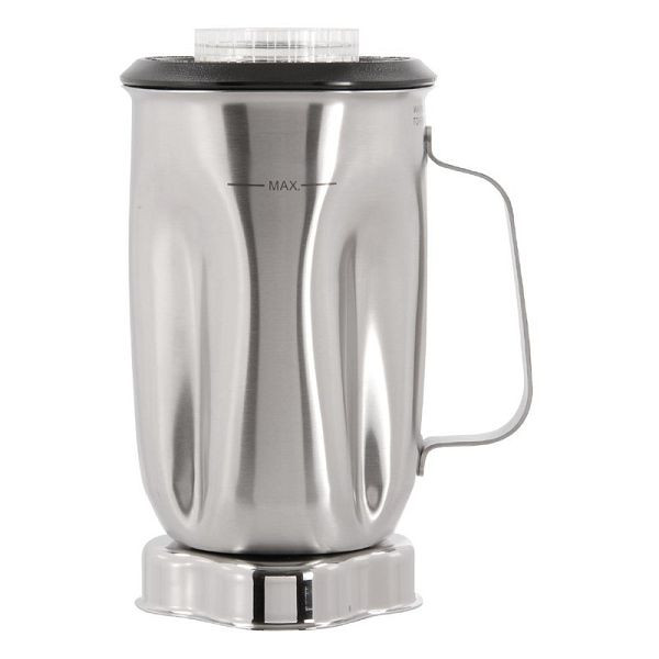 Récipient en acier inoxydable Waring avec lame et couvercle 1L pour F228, N219