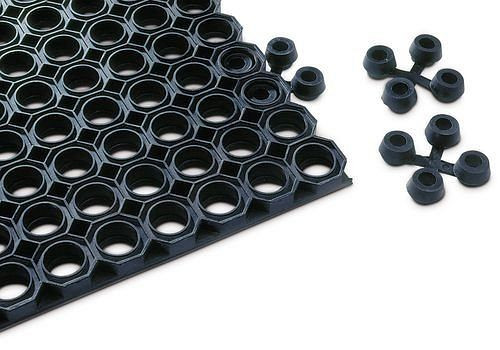 Élément de raccordement DENIOS pour tapis anti-salissures OM de 23 mm d'épaisseur, noir, UE : 10 pièces, 123-234