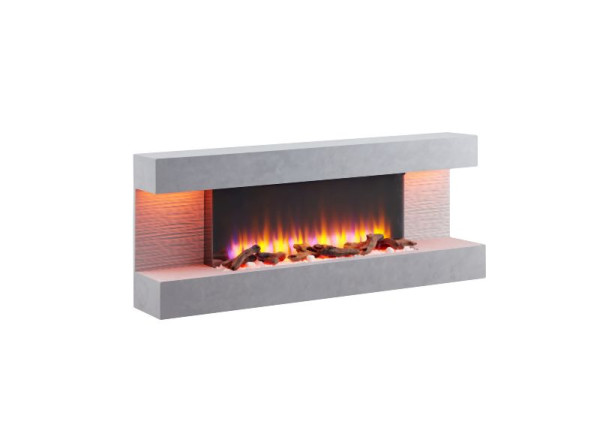 Cheminée électrique RICHEN Hestia, 2000 W, couleur : gris, EF197A-MT197E-CG