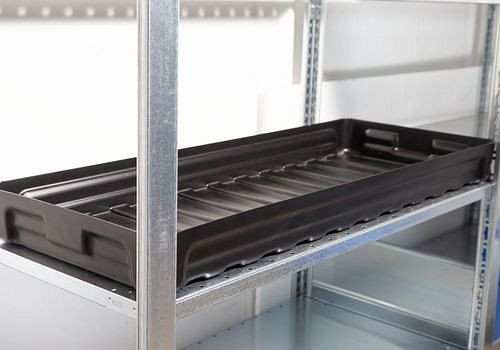 Bac de récupération DENIOS en PE, comme niveau de stockage supplémentaire pour le rayonnage pour produits dangereux GKW 1040 pro, 273-910