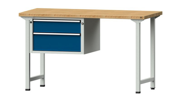 Établis ANKE Établi combiné, modèle 607 V, 1500 x 700 x 890 mm, RAL 7035/5010, BMP 40 mm, 415.017