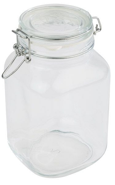 Verre APS, 12 x 12 cm, hauteur : 22 cm, 2 litres, avec couvercle à charnière hermétique, (convient pour buffet -GOOD MORNING-), 82328