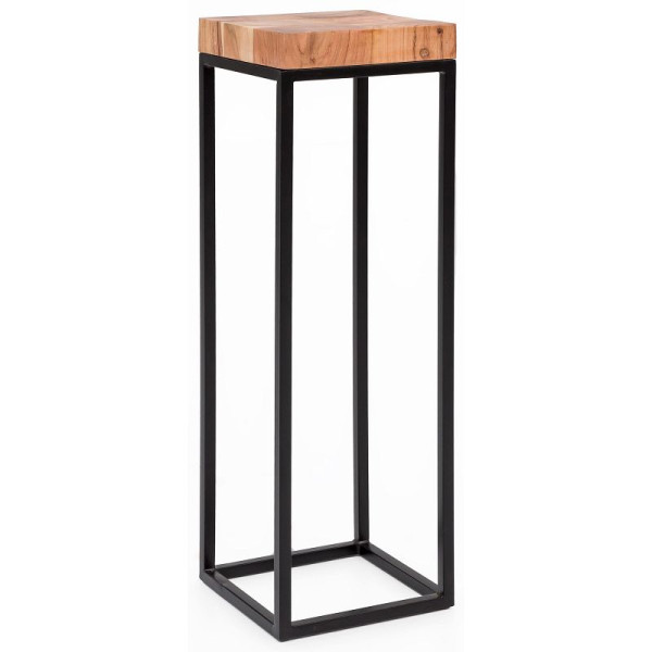 Table d'appoint Wohnling 30 x 97 x 30 cm métal acacia, WL5.654