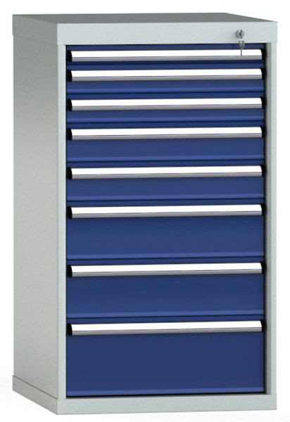 Armoire à tiroirs KLW 1000 x 572 x 605 mm H x L x P, dimensions d'installation : 900 mm, division : 27x27 unités, SEA1000-08EP-001