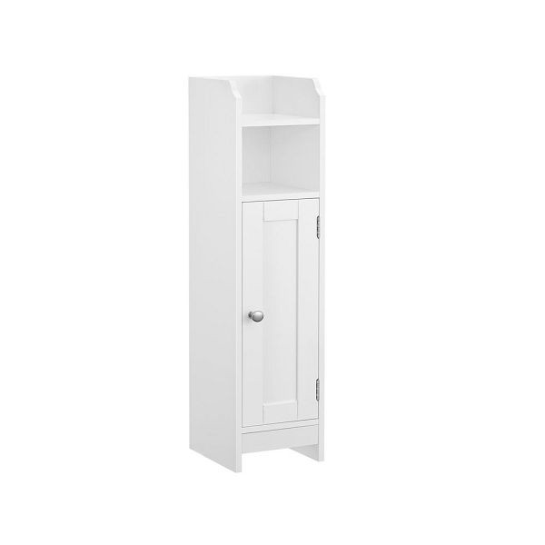 VASAGLE Meuble de salle de bain étroit avec porte, BBC310W01