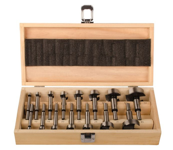 Cassette d'embouts Projahn Forstner ECO 15 pièces 10-50 mm, 33002-1