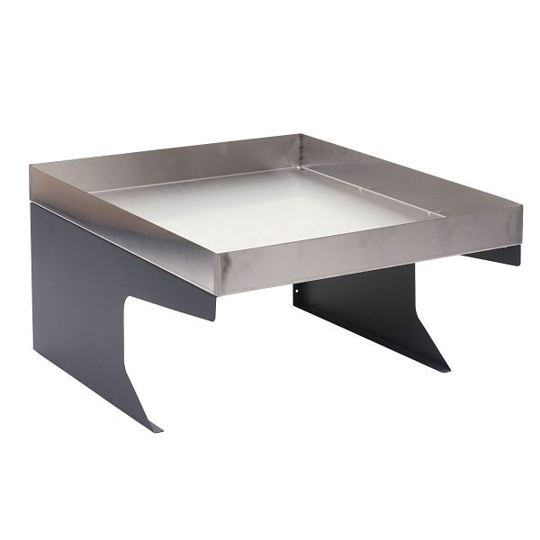 Garage de tondeuse robot Mendler avec jardinière HWC-G60, abri de toit pour tondeuse à gazon, métal 37x60x70cm, acier inoxydable, anthracite, 92193