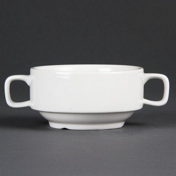 OLYMPIA Tasses à soupe blanches avec anses 40cl, UV: 6 pièces, C239