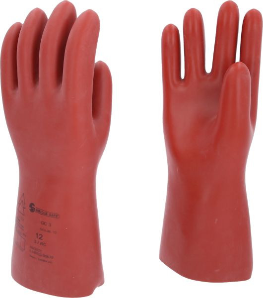KS Tools Gant de protection pour électricien avec protection mécanique, taille 12, classe 3, rouge, 117.0080