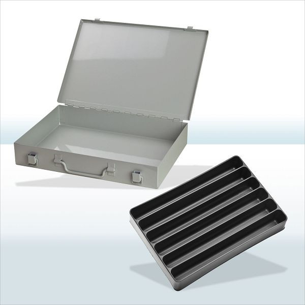Coffret ADB en tôle d'acier avec verrouillage à tension / 6 fois la même longueur / RAL 7035, 88609