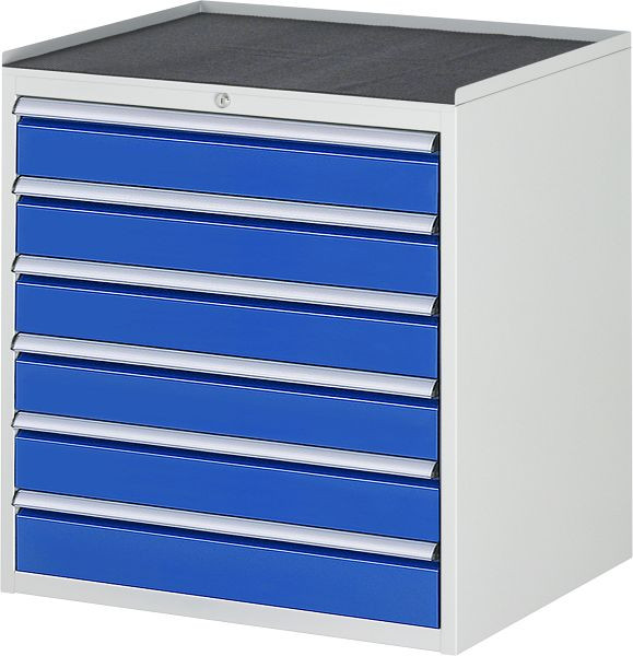 Armoire à tiroirs RAU série 7000, support métallique, 6 x tiroirs taille XL 6xH120 mm, 770x825x650 mm, 03-XL5.16A-MT.11