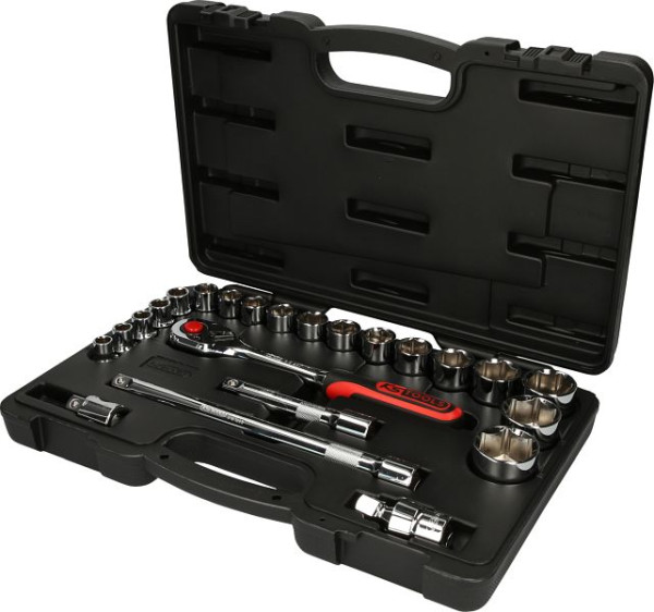 KS Tools Jeu de clés à douilles 1/2" CHROMEplus, 23 pièces, 918.0623