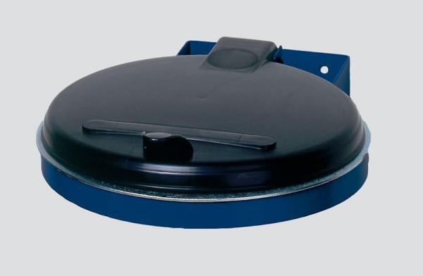 Poubelle console VAR avec couvercle en plastique noir, bleu gentiane, 10904