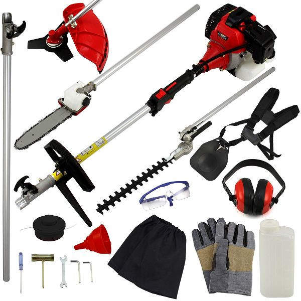 T-Mech 5 en 1 outil multifonctionnel à essence taille-haie de jardin coupe-herbe 52cc 1.6KW, 210984