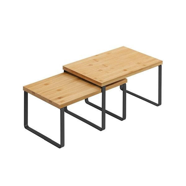 SONGMICS étagères à épices lot de 2 coloris blanc-naturel, KCS02NB
