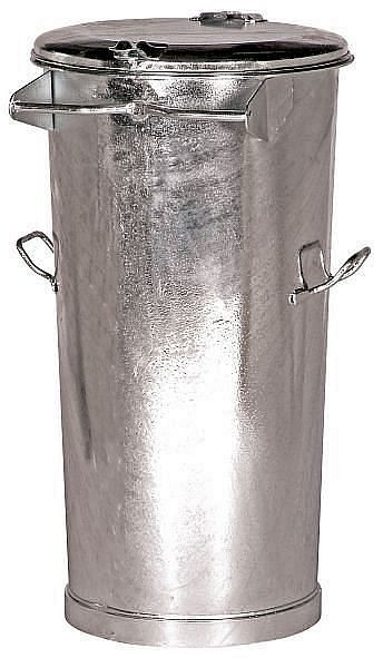 Poubelle système Renner 110 L, sans support de verrouillage, Ø (haut) environ 476 mm, Ø (bas) environ 385 mm, galvanisée à chaud, 2035-00