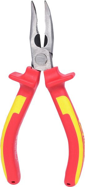 KS Tools Pince à bec effilé ERGOTORQUE VDE, courbée, 165 mm, 117.1120