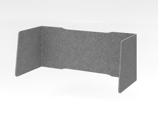 Enceinte acoustique Hammerbacher, 3 côtés, pliée, 154x65 cm, VARE6016/5