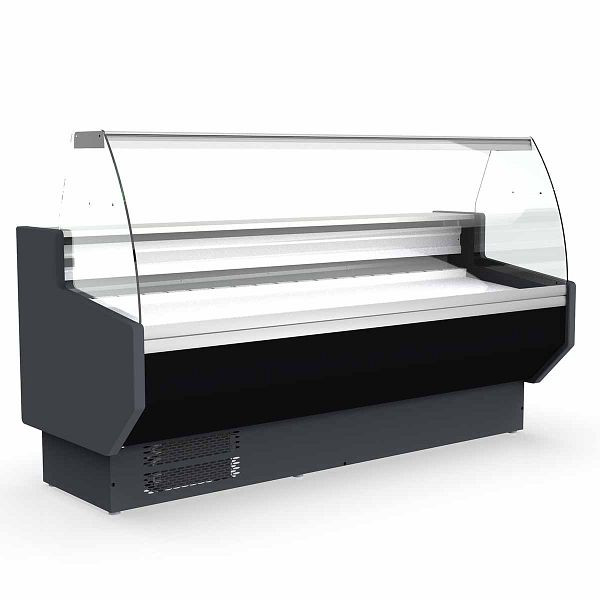 Vaiotec TOPLINE comptoir réfrigéré 100 - façade incurvée "noir", 102,5x80x123,5 cm, 10700