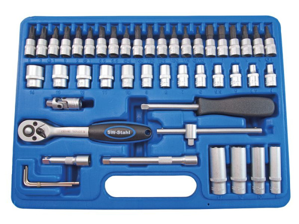 Jeu de clés à douille SW-Stahl, 1/4", 47 pièces, 06455L