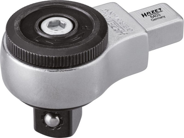 Insert à cliquet réversible Hazet, insert carré 9 x 12 mm, carré plein 12,5 mm, longueur : 58,5 mm, nombre de dents : 72, 6403