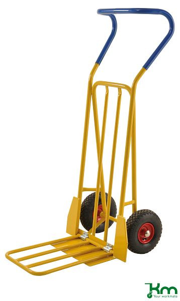 Kongamek Baggage & Hand Truck 780 x 560 x 1320 mm, Jaune, Roues sans plat, KM104-HPFR