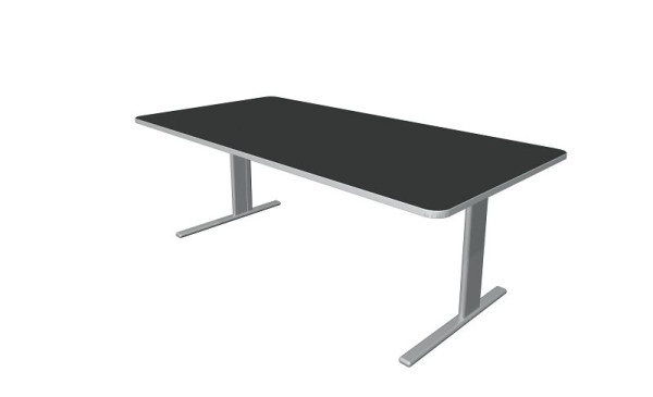 Bureau Kerkmann Unic L 2000 x P 1000 x H 750 mm, anthracite, 11334313