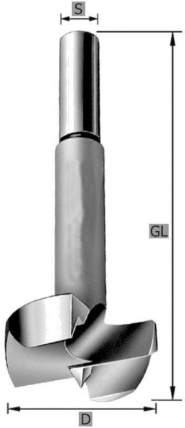 Foret artificiel Edessö WS GL90 mm, A: 14, GL: 90, C: 8, 146414008