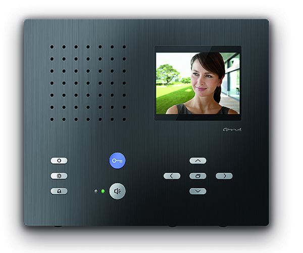 Platine intérieure vidéo TCS pour mains libres série Carus ADAPTO, montage en saillie noir, CAI2100-0156