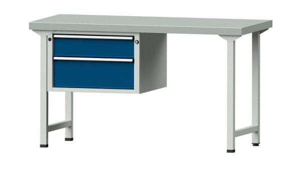 Établis ANKE Établi combiné, modèle 607 V, 1500 x 700 x 850 mm, RAL 7035/5010, ZBP 50 mm, 415.030