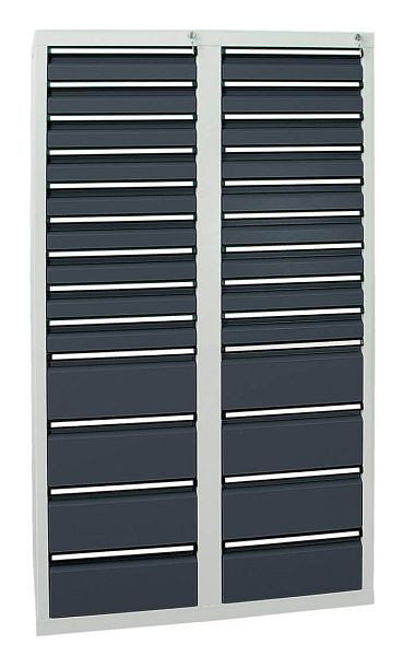 armoire à tiroirs émoussés série STS 410, RAL 7035/7016, 26 tiroirs (18x100, 8x200 mm), 7104871