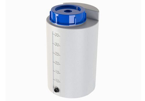Récipient de stockage et de dosage DENIOS en polyéthylène (PE), 35 litres, naturellement transparent, 270-475