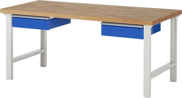 Etabli RAU série 7000 - conception modulaire, 2 tiroirs bas, 2000x840x900 mm, 03-7002A1-209B4S.11