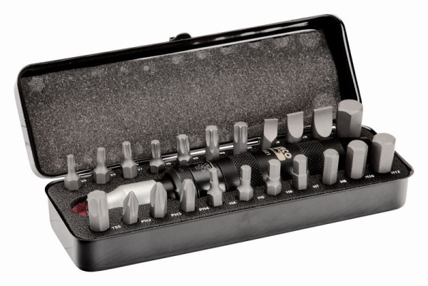 Jeu de tournevis à percussion Bahco pour vis cruciformes, fendues, hexagonales et Torx® 7823