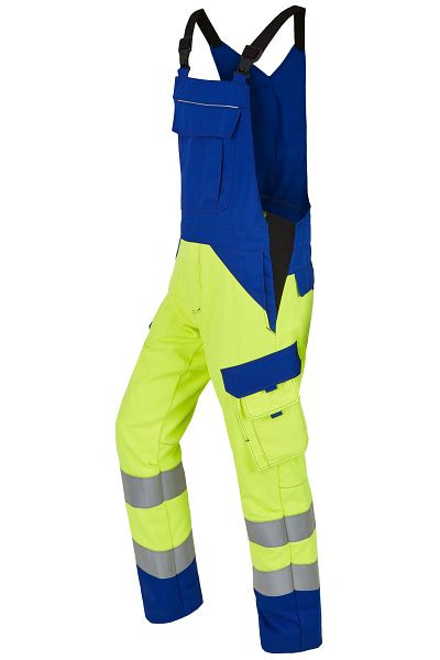 Salopette ROFA 2386 en partie double épaisseur, taille 28, couleur 235-jaune vif-bleu grain, 4552386-235-28