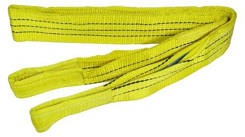 Élingue de levage MMXX, capacité de charge 3000 kg, longueur 5 m, jaune, largeur 90 mm, 40531