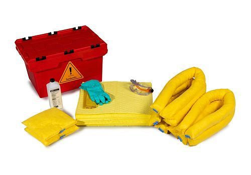 Kit d'urgence de liant DENSORB dans une boîte pliante rouge, version spéciale, 282-175