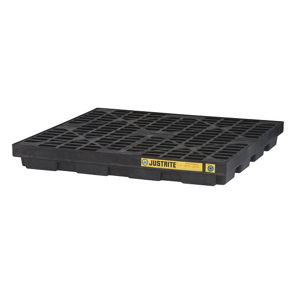 Stations de collecte Justrite EcoPolyBlend 2860, 124,5 cm x 124,5 cm, noir, JEN28657BL