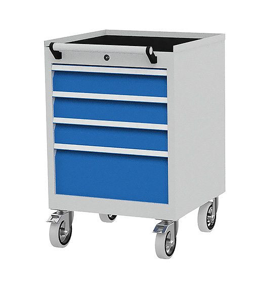 Bedrunka+Hirth armoire à tiroirs mobile T500 R 18-16, 3x100mm, 1x200 mm, tiroir extension totale 100%, 530 x 500 x 805 mm, 46.301M