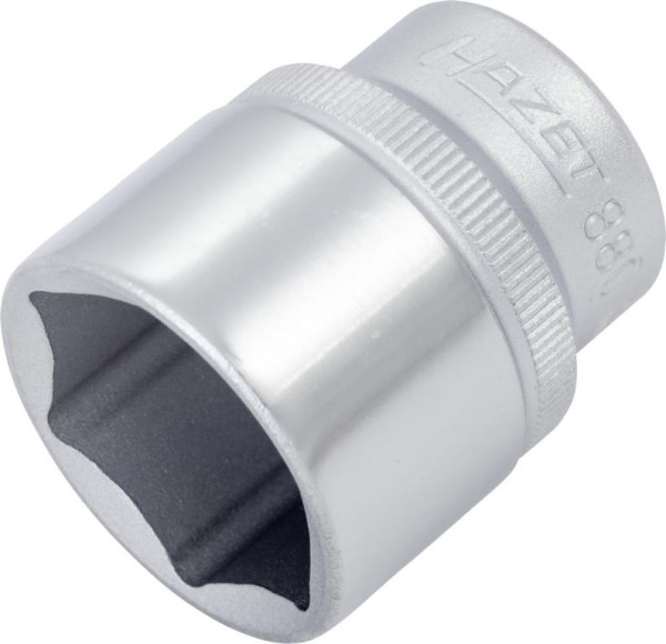 Douille Hazet, hexagonale, carré creux 10 mm (3/8"), 22 mm, moleté, 880-22
