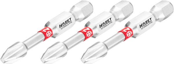 Embout Hazet, 6 pans plein 6,3 (1/4 pouce), profil cruciforme PH, PH2, nombre d'outils : 3, version longue, ouverture de clé : PH2, 2215NSLG-PH2/3