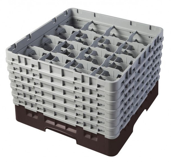 Panier de lavage Cambro 16 compartiments Camrack Brown, lot de 2, 16S1114167